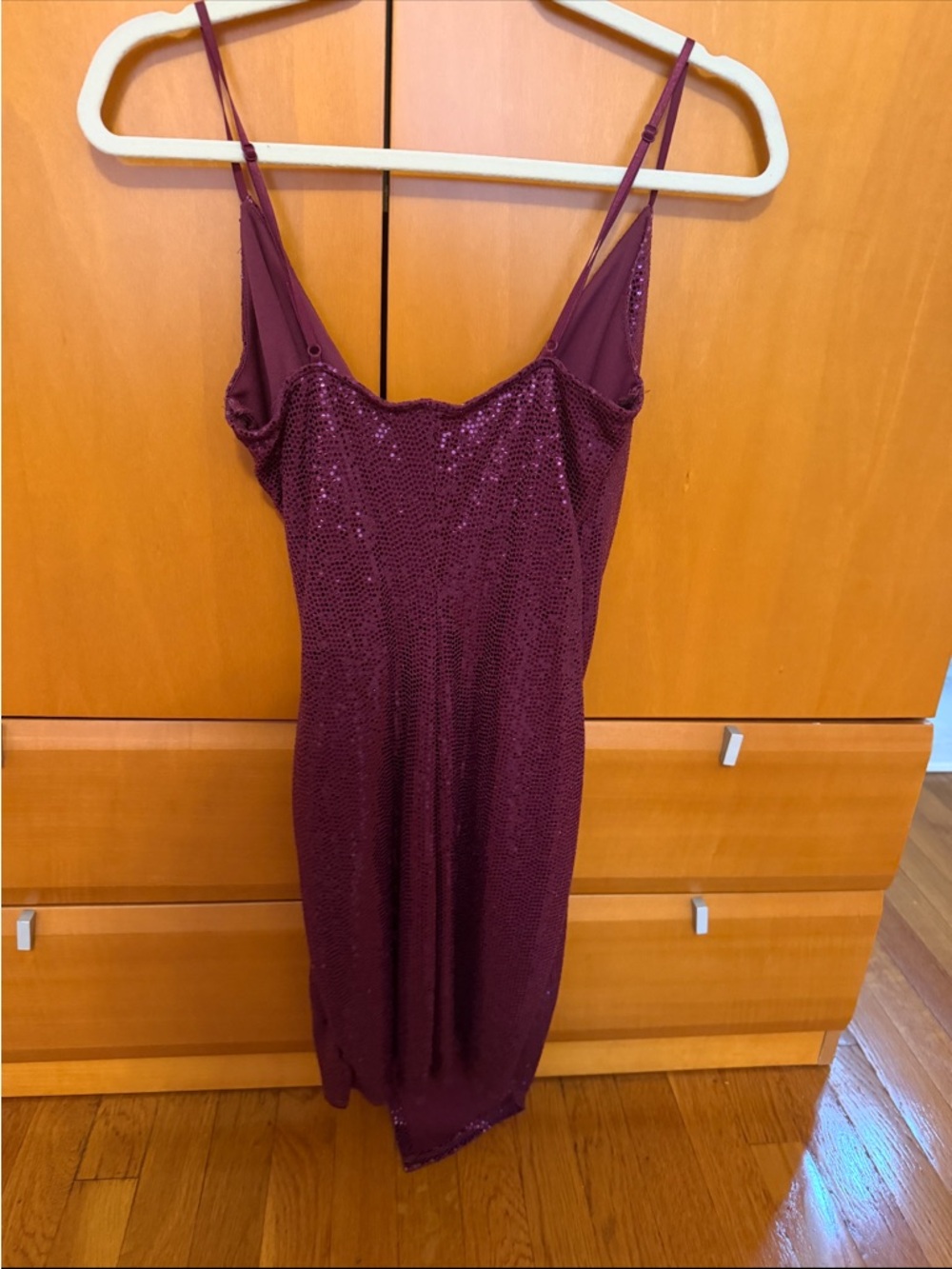 Emerald Sundae Plum Sequin Mini Dress - Picture 2 of 3